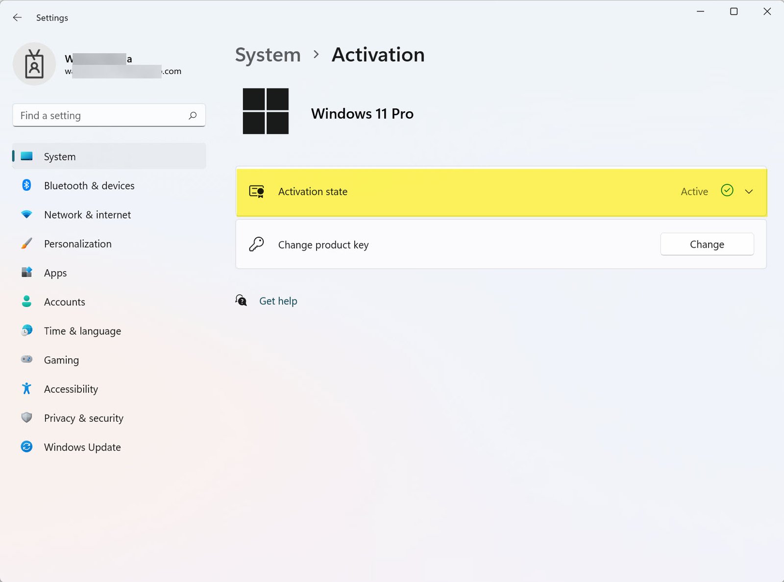 Windows 11 Activation Status