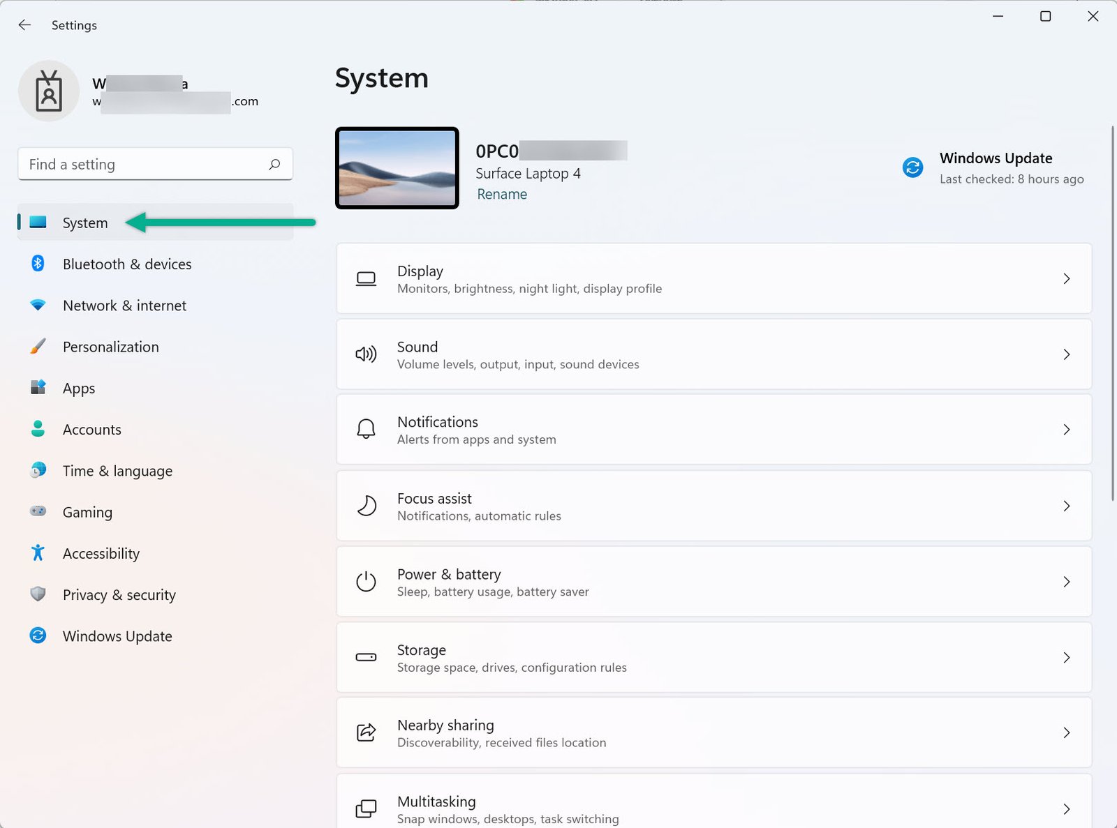 Windows 11 System Settings