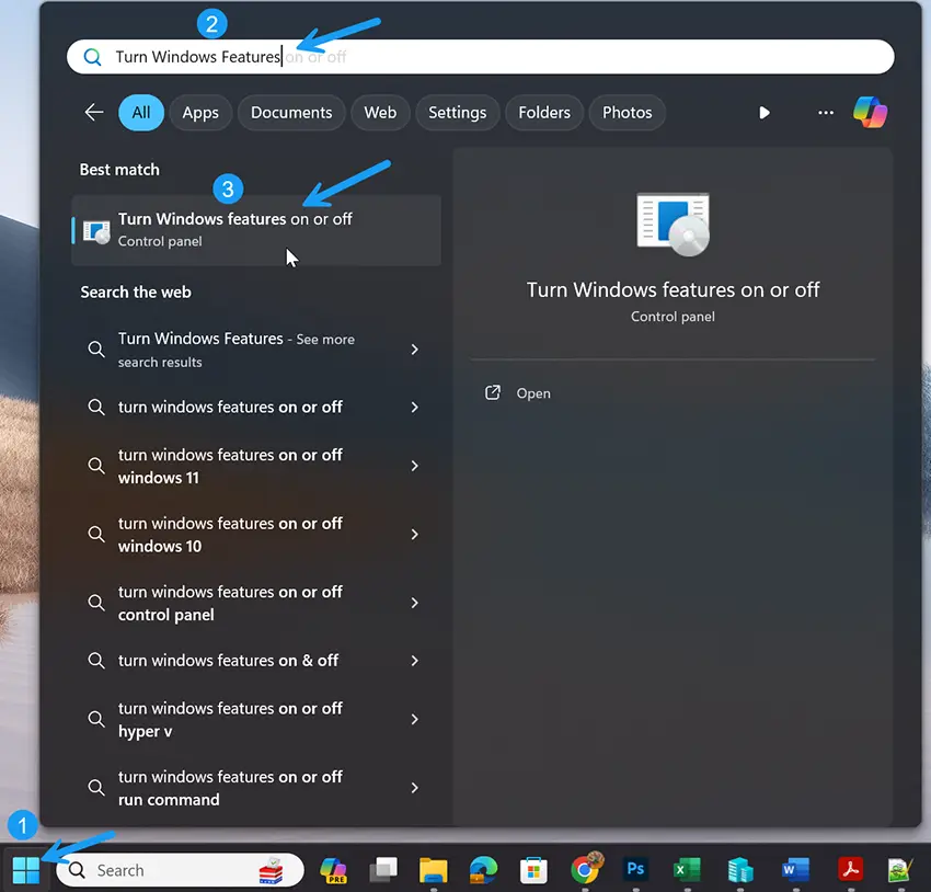 start-menu-windows-features