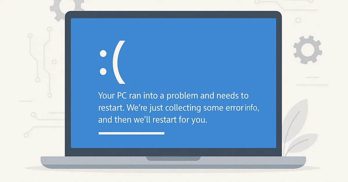 Blue Screen of Death error message in Windows