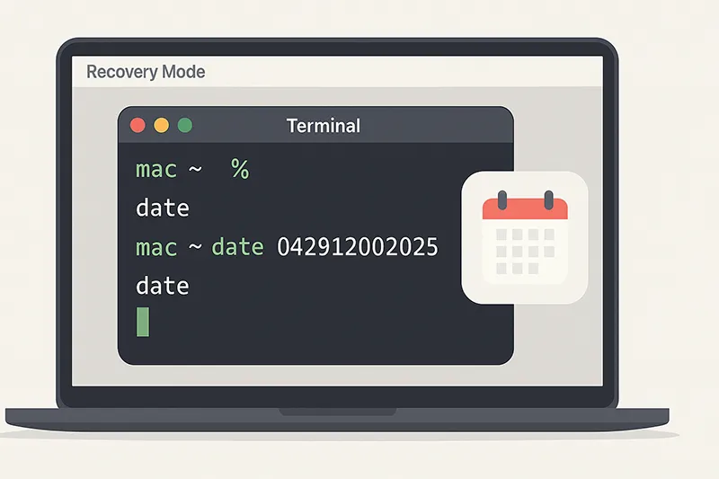 Set correct date in Terminal on macOS