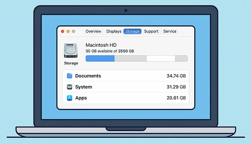 macOS storage management interface