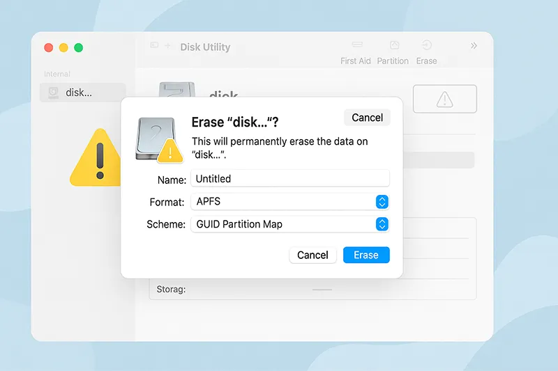 Disk Utility reformatting with APFS and GUID