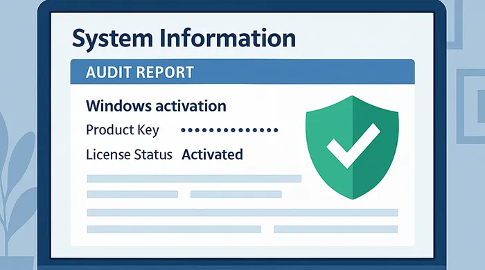 System info tools for Windows activation check
