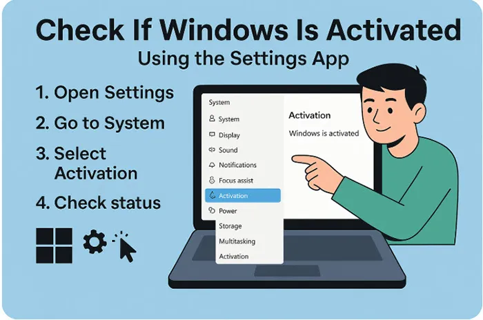 Windows activation via settings panel