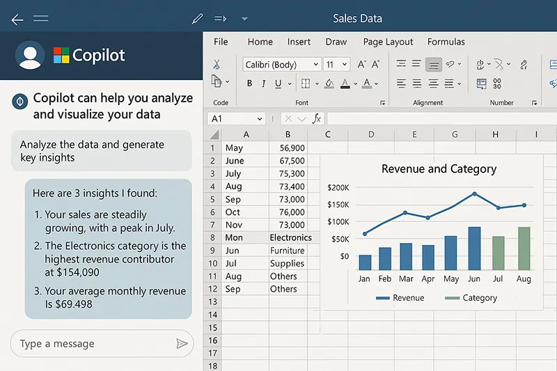 Microsoft Copilot in Excel for Data Analysis
