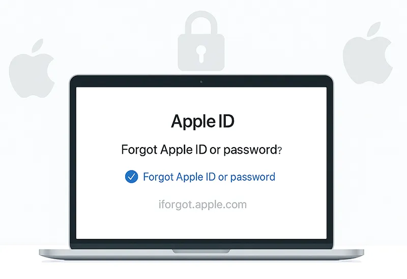 Apple ID password reset page