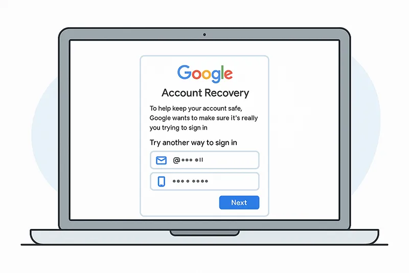 Google Account Recovery page
