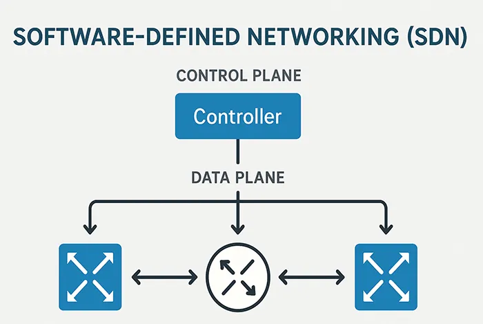 Software Defined Networking diagram illustration