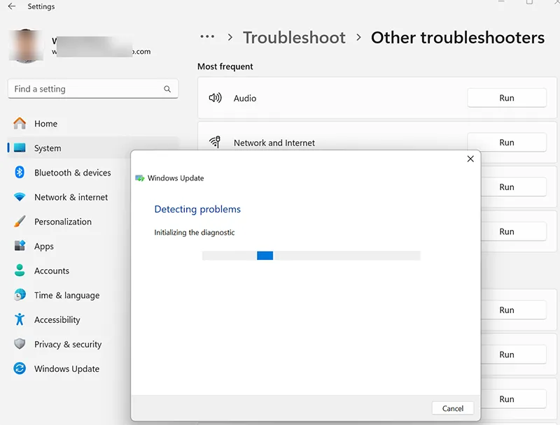 Windows 11 Update Troubleshooter tool