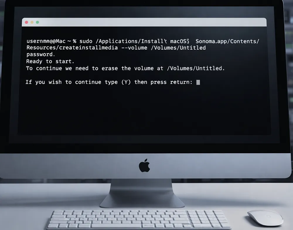 Bootable macOS USB installer creation
