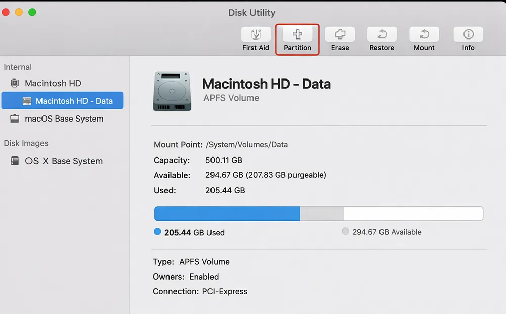Disk Utility First Aid repair on macOS