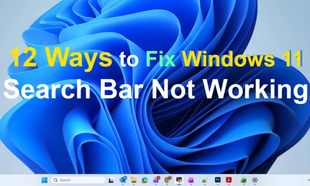 12 Ways to Fix Windows 11 Search Bar Not Working (2025 Updated Guide)