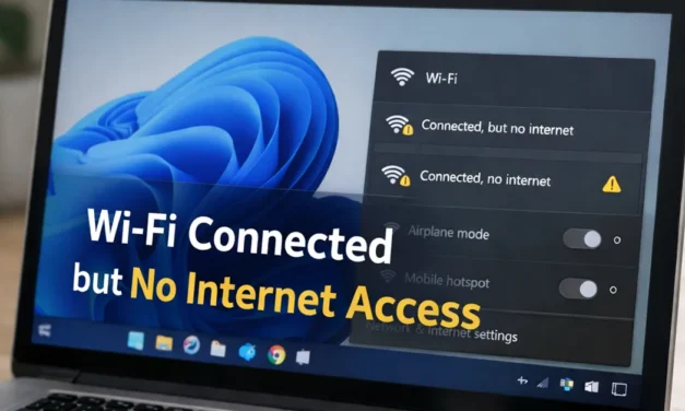 Windows 11 Wi-Fi Connected But No Internet: DNS, Driver, Router & Reset Steps