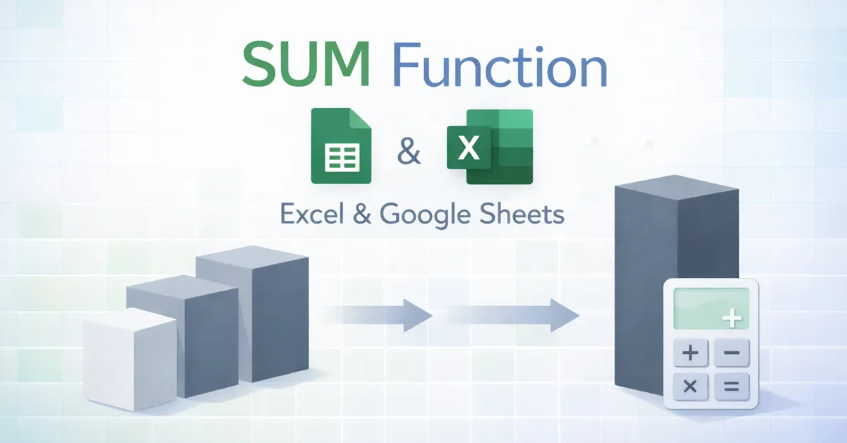 SUM Function in Excel & Google Sheets (Syntax + Examples + Fixes)