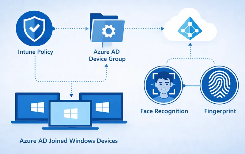 Windows Hello deployment flow using Microsoft Intune and Azure AD groups