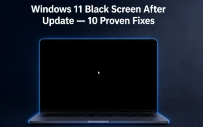 Windows 11 Black Screen After Update: 10 Fixes That Work