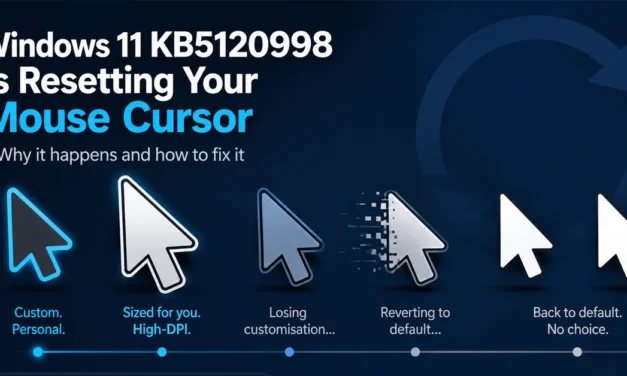 Windows 11 KB5120998 Mouse Cursor Bug: How to Fix It