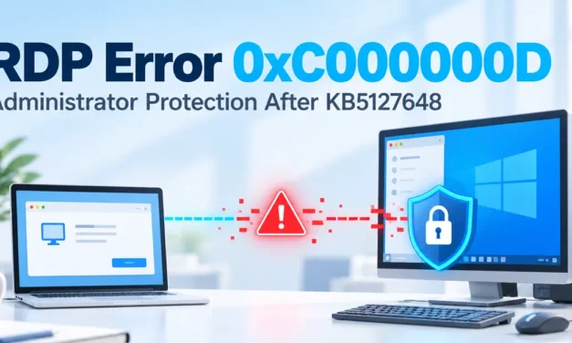 Remote Desktop Error 0xC000000D on Windows 11: Why Administrator Protection Breaks RDP